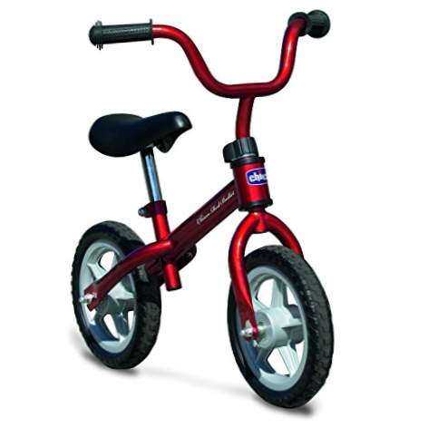Chicco First Bike - Ποδήλατο χωρίς πεντάλ με ρυθμιζόμενη σέλα, κόκκινο χρώμα
