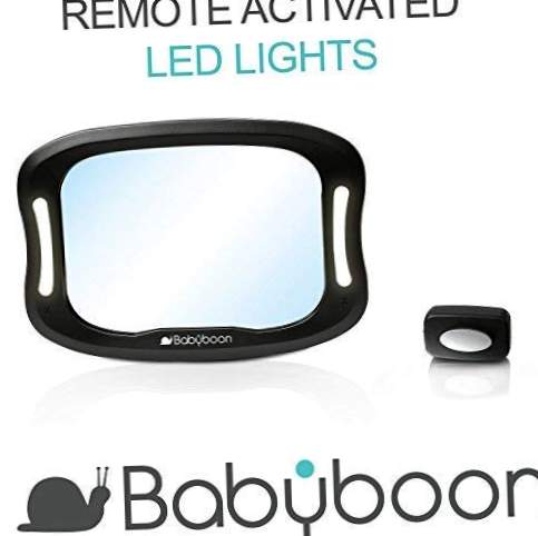 Espelho retrovisor para carro de bebê LED Light - Excelente visão do seu bebê no banco traseiro.