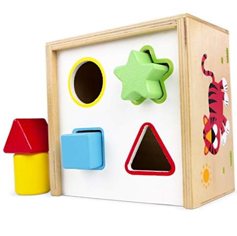 ColorBaby - Cubo di attività in legno - 6 pezzi (42754)