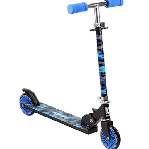 Sammenfoldelig bopster-scooter til børn - Camouflage Blue