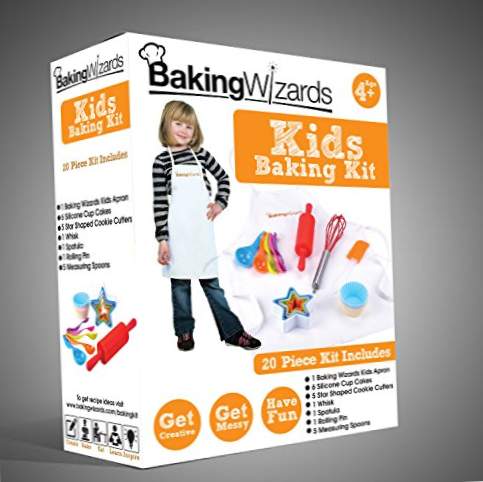 Juego de 20 piezas de cocina para niños con utensilios de cocina reales para cocinar y hornear a los niños – el mejor regalo para niños y niñas
