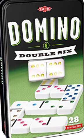 Tactic Domino Double 6 Niños y Adultos Juego de táctica - Juego de Tablero (Juego de táctica, Niños y Adultos, 20 Min, Niño/niña, 5 año(s), 99 año(s))