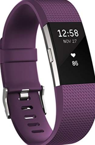 Fitbit Charge 2 - Pulseira de atividade física e frequência cardíaca unissex, cor de ameixa, tamanho S