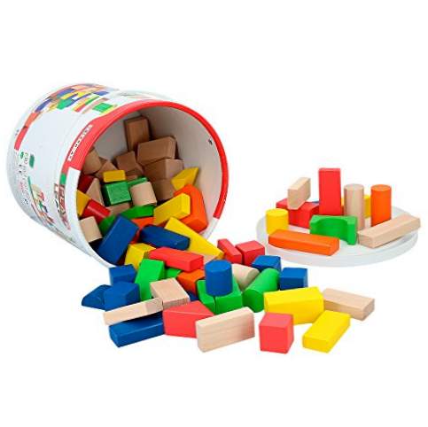 ColorBaby - Play & Learn Cubo de madeira com 100 blocos (40993)