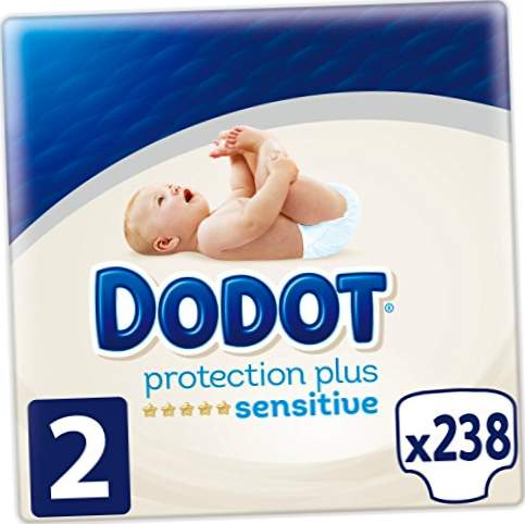Dodot Protection Plus Sensitive - Fraldas Tamanho 2 (4-8 kg) - 238 fraldas