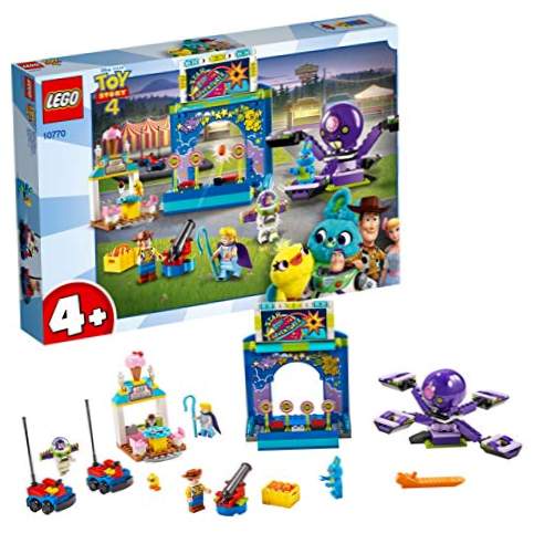 LEGO 4+ Toy Story 4 - Buzz and Woody: Crazy for the Fair, conjunto de construção com atrações de brinquedos, inclui minifiguras (10770)