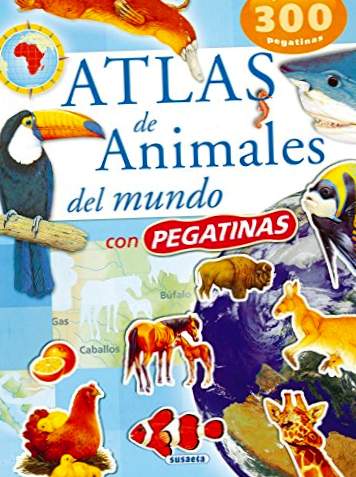 Atlas mundial de animais (adesivos) (Atlas animal com adesivo)