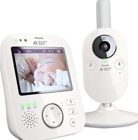 Philips Avent SCD630 / 01 - Monitor de bebê com câmera, alcance de 300 m, tela LCD de 3,5 polegadas com visão noturna