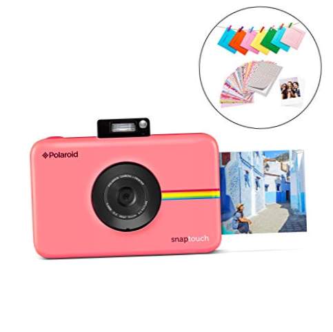 Polaroid Snap Touch 2.0 - Øjeblikkeligt 13MP bærbart digitalt kamera, Bluetooth, LCD-berøringsskærm, blækfri Zink-teknologi og ny anvendelse, 5 x 7,6 cm klæbende kopier, lyserød