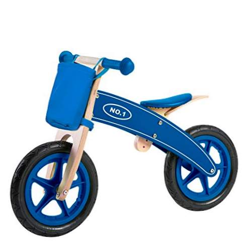 ColorBaby - Bicicleta sem pedais Madeira nº1, Cor Azul Marinho (Color Baby 85102)