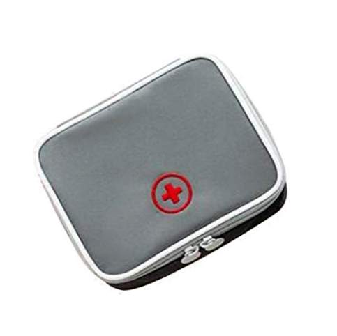 Portátil Mini Kit de Primeiros Socorros, Vazio Bolsa de Viagem para Medicina, Pequeno Organizador de Armazenamento de Bolsas Médicas, Remédio para cinza