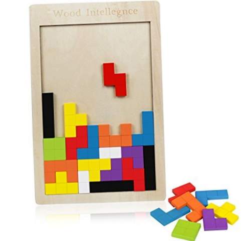 Intimate WM Heart Soma Madera Tetris Juguete Puzzle Rompecabezas Jigsaw Juego Mágico Para Niños