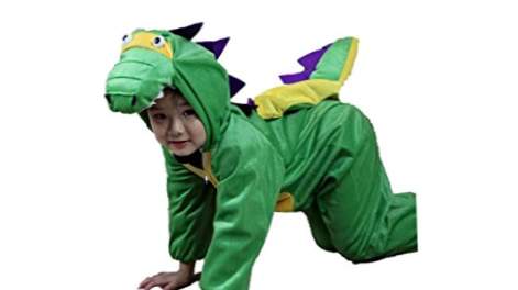 Børn Dyrekostumer Drenge Piger Unisex Cosplay Kostumer Børn Onesie (Dinosaur, M (for børn 90 til 105 cm Højde))