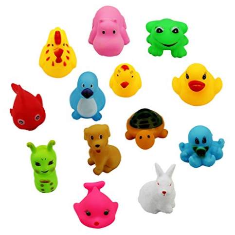 13 piese Jucării de baie pentru copii Jucării cu model de animale pentru fete Jucării pentru copii pentru cadă