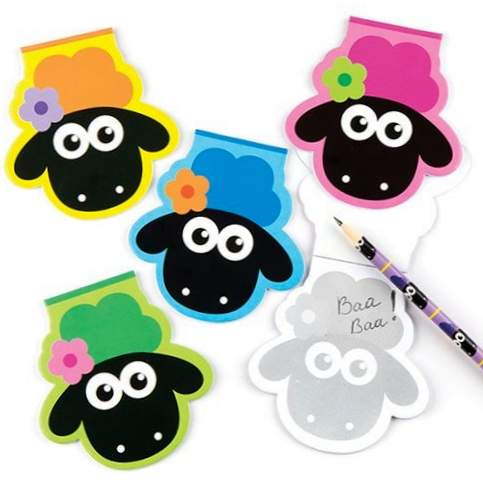 Cadernos em forma de ovelha que as crianças podem projetar, decorar e personalizar (conjunto de 6)