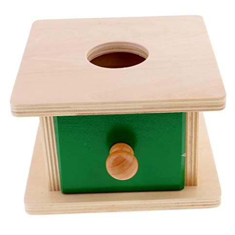 MagiDeal Montessori Joc educativ Bile de senzoriel și cutie de potrivire din lemn Cadou de naștere Jucărie de Crăciun pentru copii - sferice
