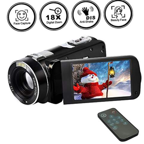 Βιντεοκάμερες Ψηφιακή βιντεοκάμερα FHD 1080p 24MP Ομορφιά κάμερα προσώπου εξόδου HDMI με τηλεχειριστήριο